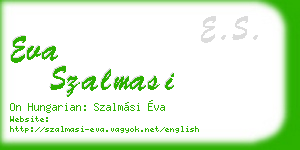 eva szalmasi business card
