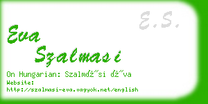 eva szalmasi business card